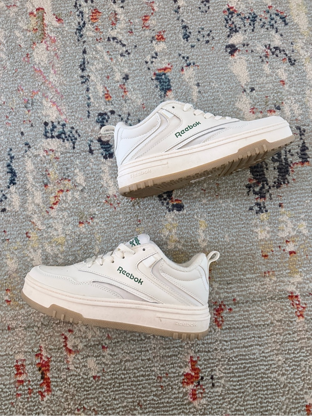 Reebok White Platform Sneakers